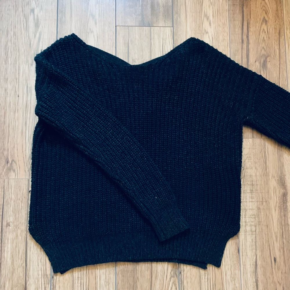 Urban Outfitters sparkle&fade knit sweater with braided back